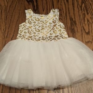 Never worn baby girl leopard party dress